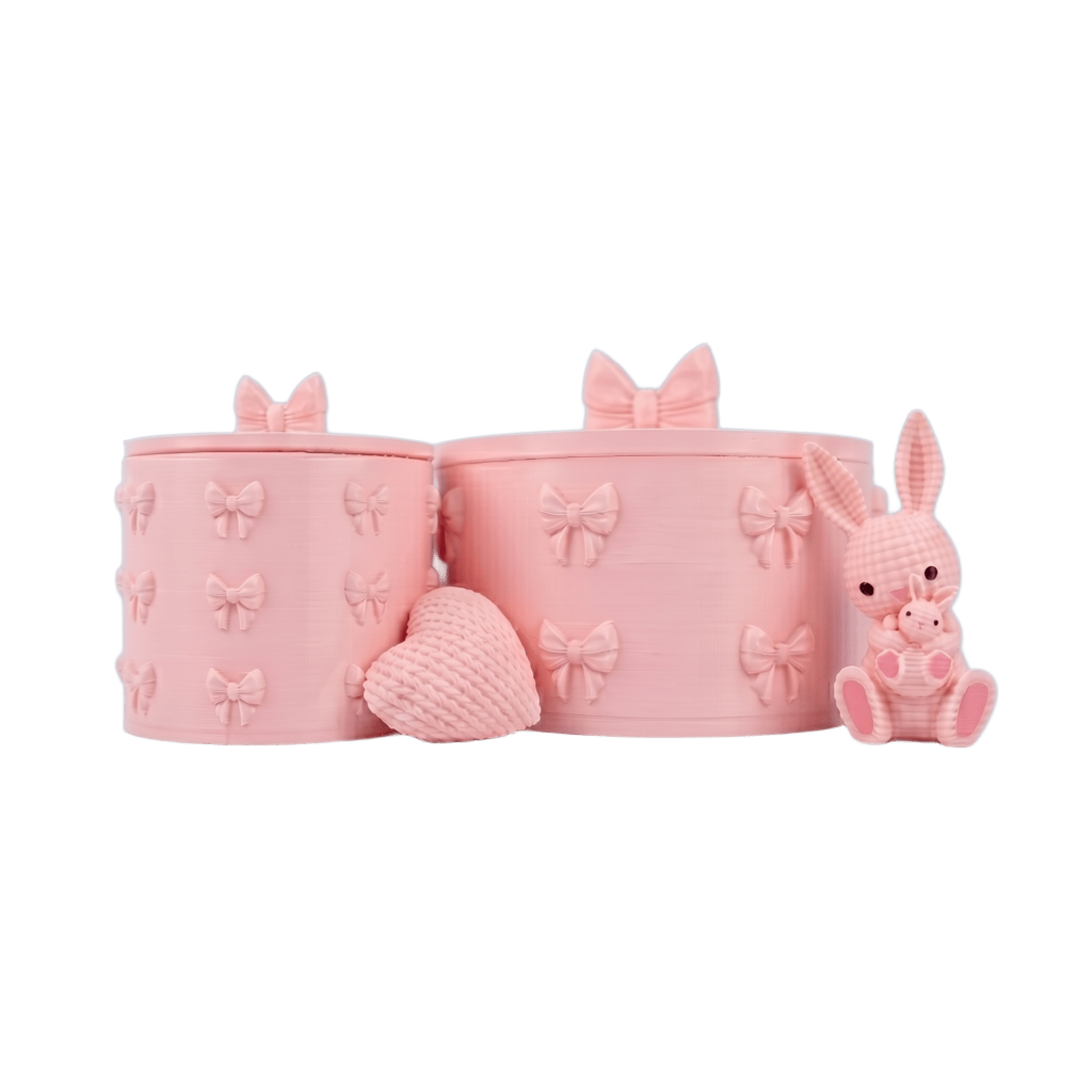 Caixinha rosa com laços